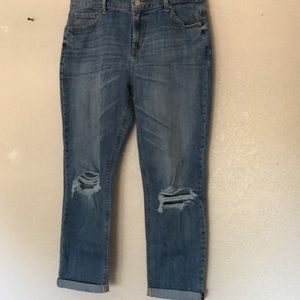 Old Navy distressed boyfriend jeans
